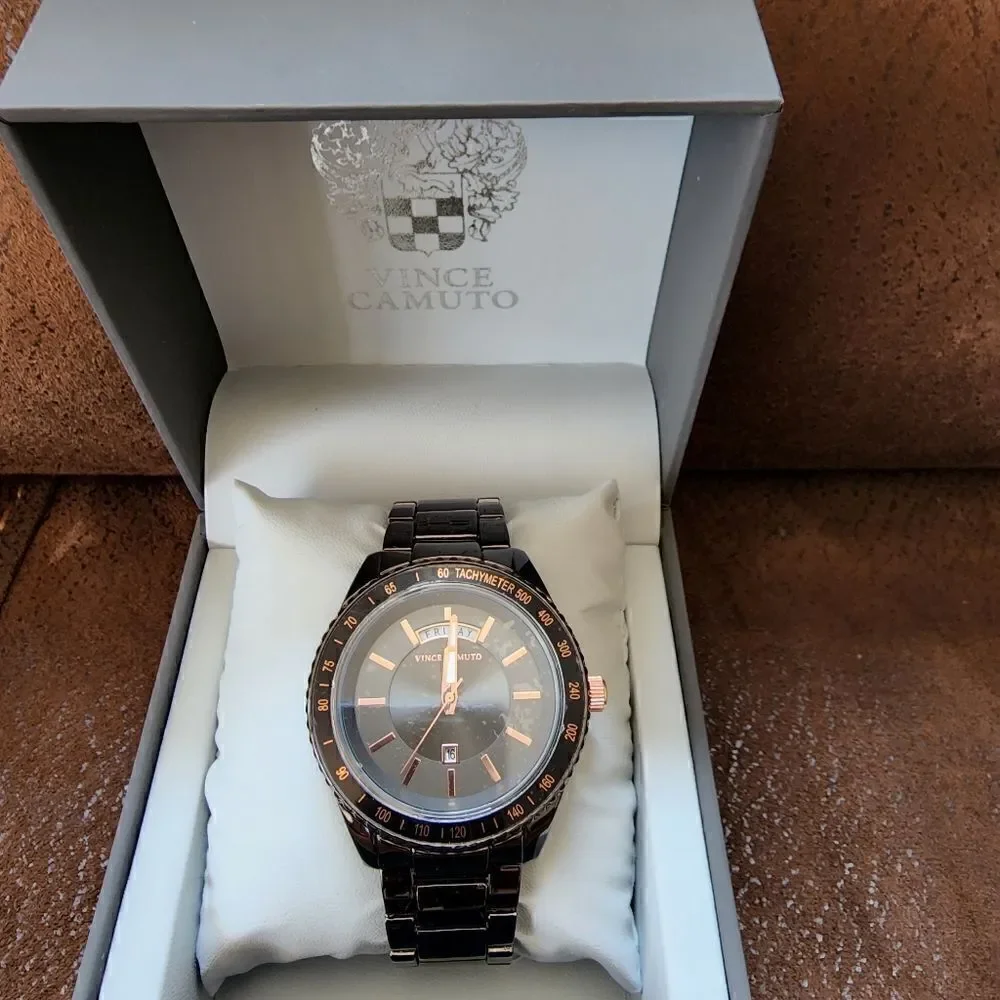 NEW Men's Vince camuto gunmetal watch